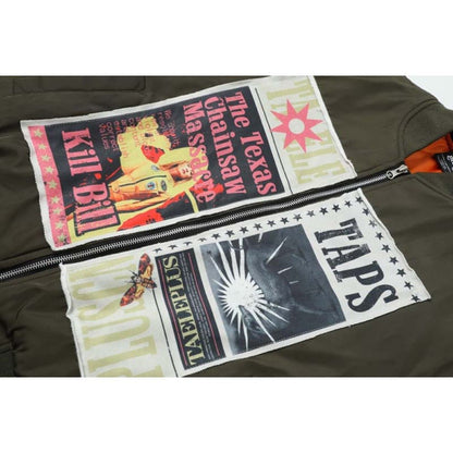Poster Appliqué Printed Cotton - padded Jacket - Thrashink