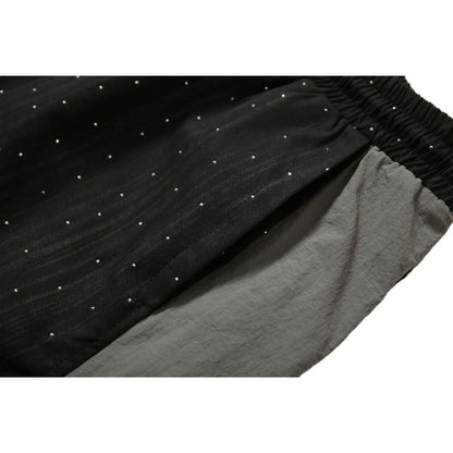 Printed Rhinestone Sport Pants - Thrashink