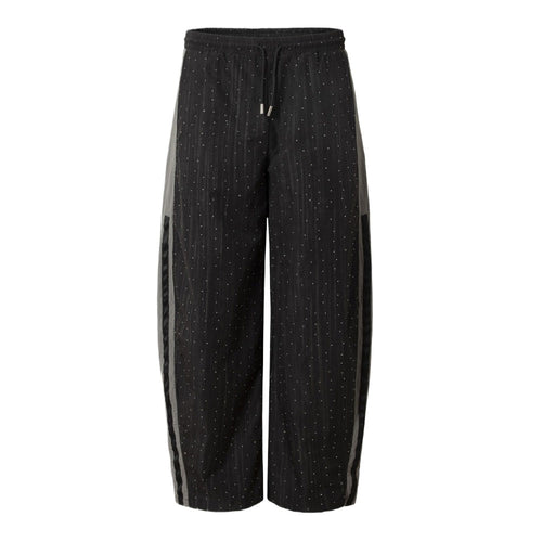 Printed Rhinestone Sport Pants - Thrashink