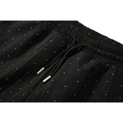Printed Rhinestone Sport Pants - Thrashink
