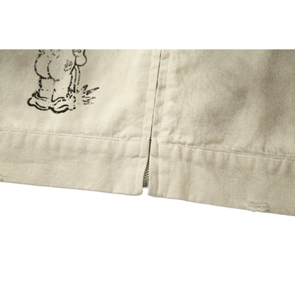 Purple Lapel Badge Contrast Jacket - Thrashink