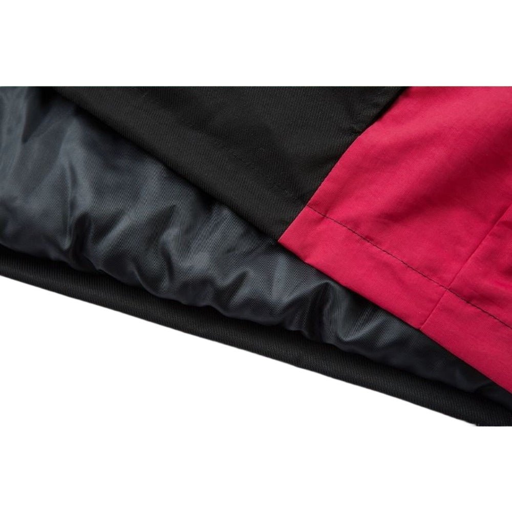 Racing Style Leopard Faux Fur Lined Hooded Jacket - Thrashink