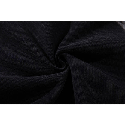 Rainbow Lace - Up Wide - Leg Black Jeans - Thrashink