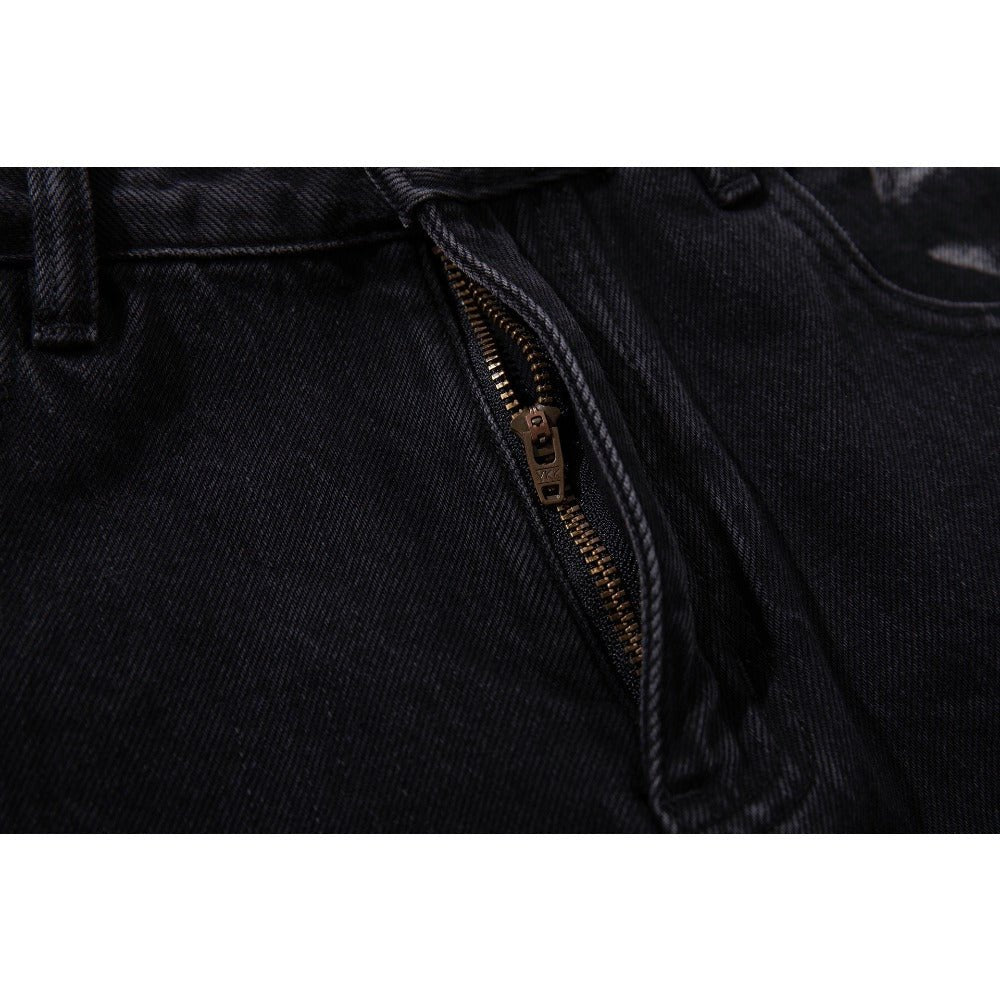 Rainbow Lace - Up Wide - Leg Black Jeans - Thrashink