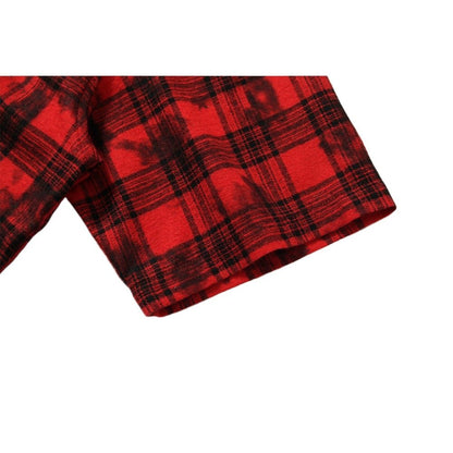 Red & Black Check Pin Print Shirt - Thrashink