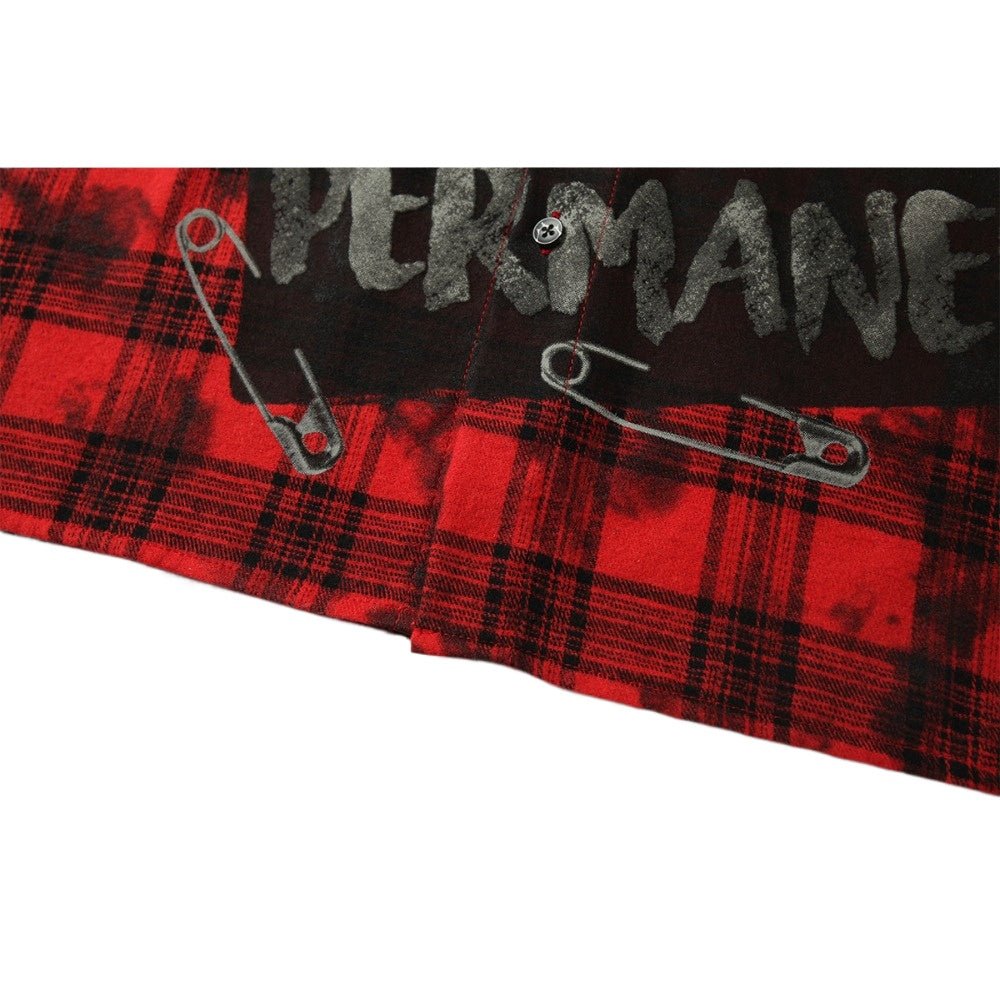 Red & Black Check Pin Print Shirt - Thrashink