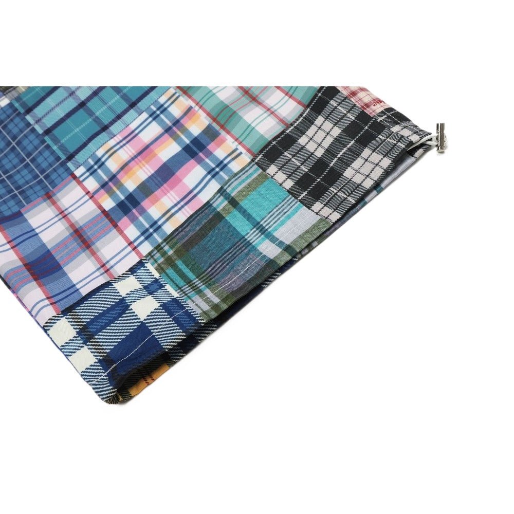 Retro Color Block Checkered Wide - leg Pants - Thrashink