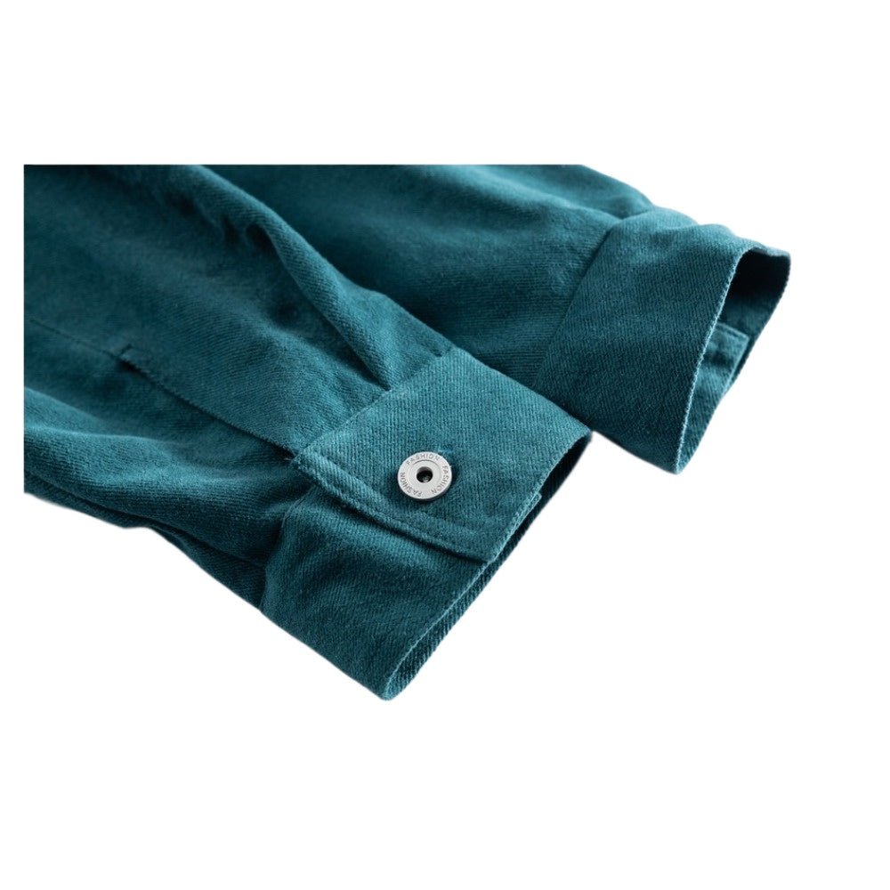 Retro Contrasting Collar Workwear Jacket - Thrashink