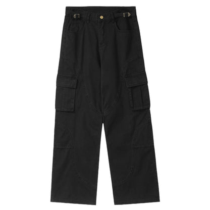 Retro Deconstructed Large Pocket Cargo Pants - Thrashink