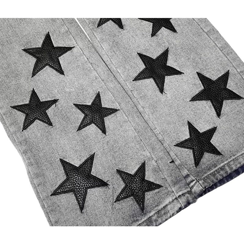 Retro Design Star Jeans - Thrashink