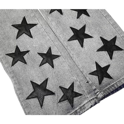 Retro Design Star Jeans - Thrashink