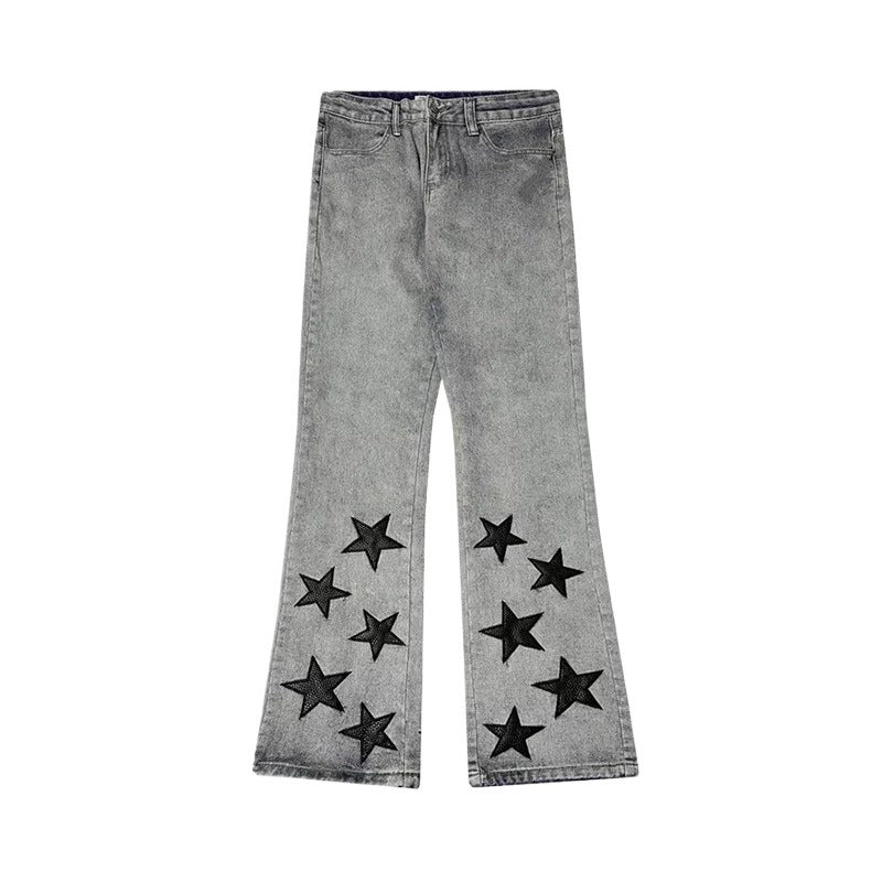 Retro Design Star Jeans - Thrashink
