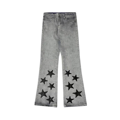 Retro Design Star Jeans - Thrashink