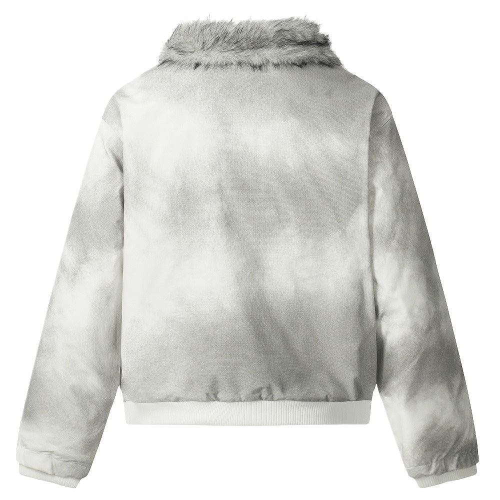 Retro Dirty - dyed Color - blocked Padded Jacket - Thrashink