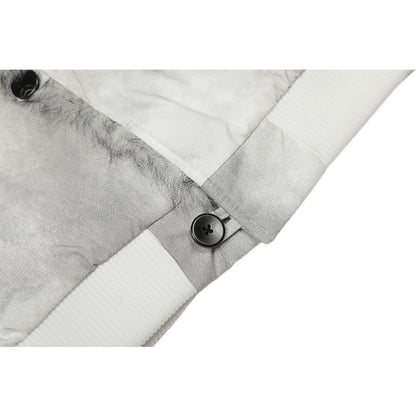 Retro Dirty - dyed Color - blocked Padded Jacket - Thrashink