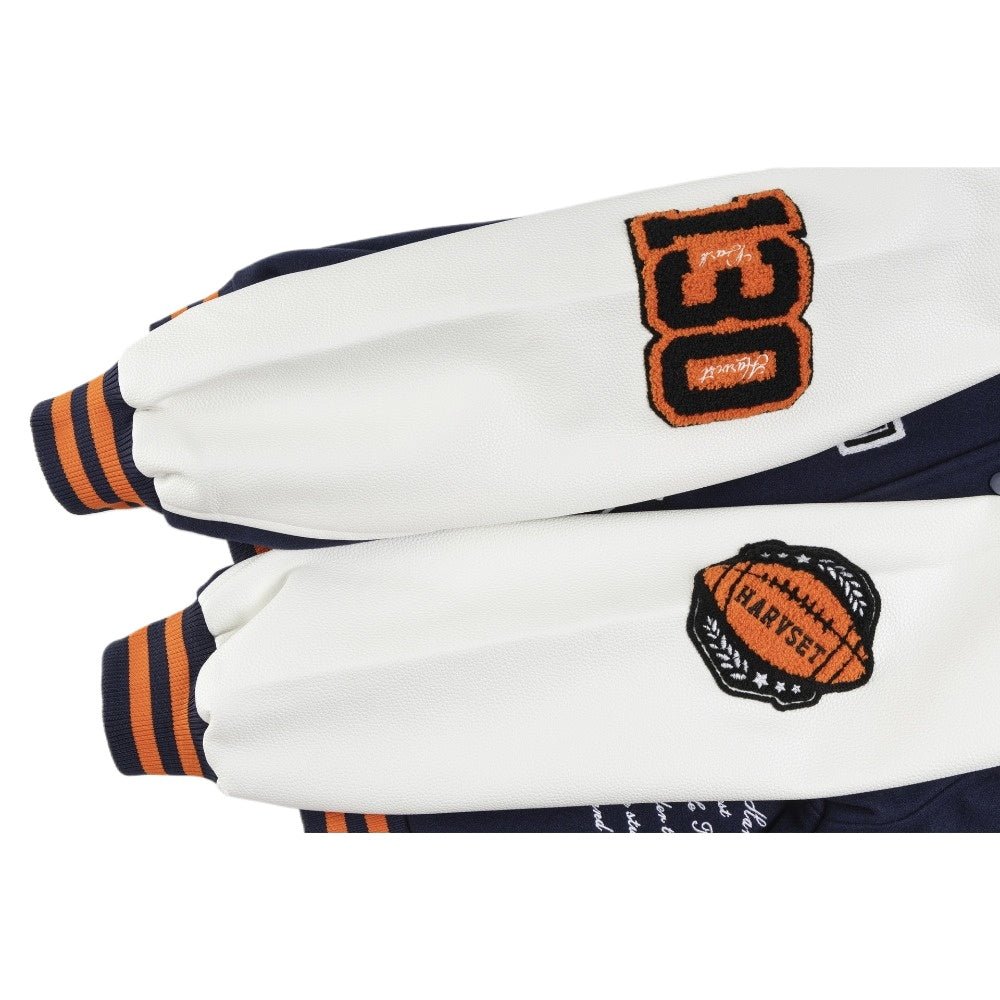 Retro Embroidered Varsity Jacket - Thrashink