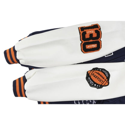 Retro Embroidered Varsity Jacket - Thrashink