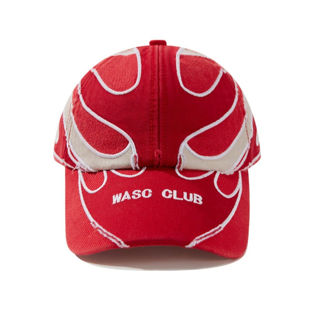 Retro Flame Embroider Baseball Cap - Thrashink