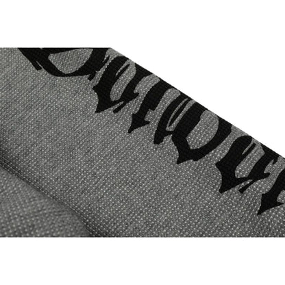 Retro Gothic Print Zip - up Hoodie - Thrashink