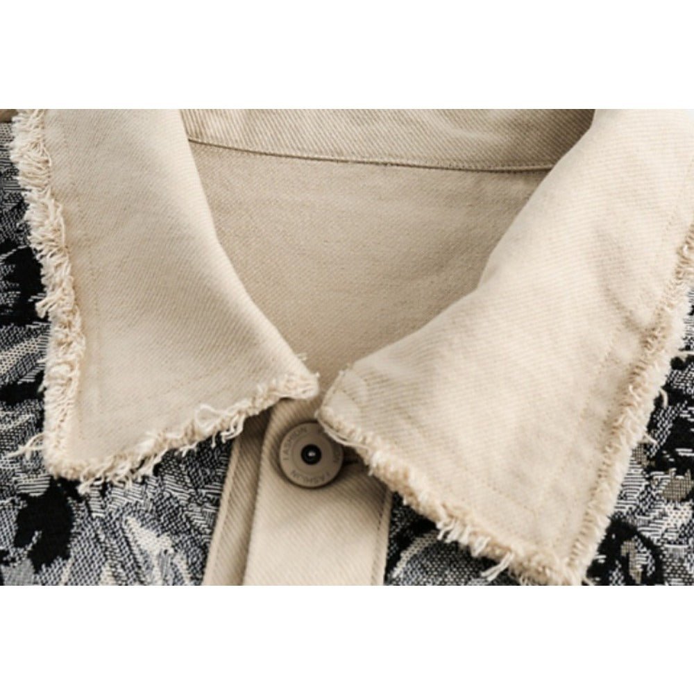 Retro Ink - colored Patchwork Denim Jacket - Thrashink