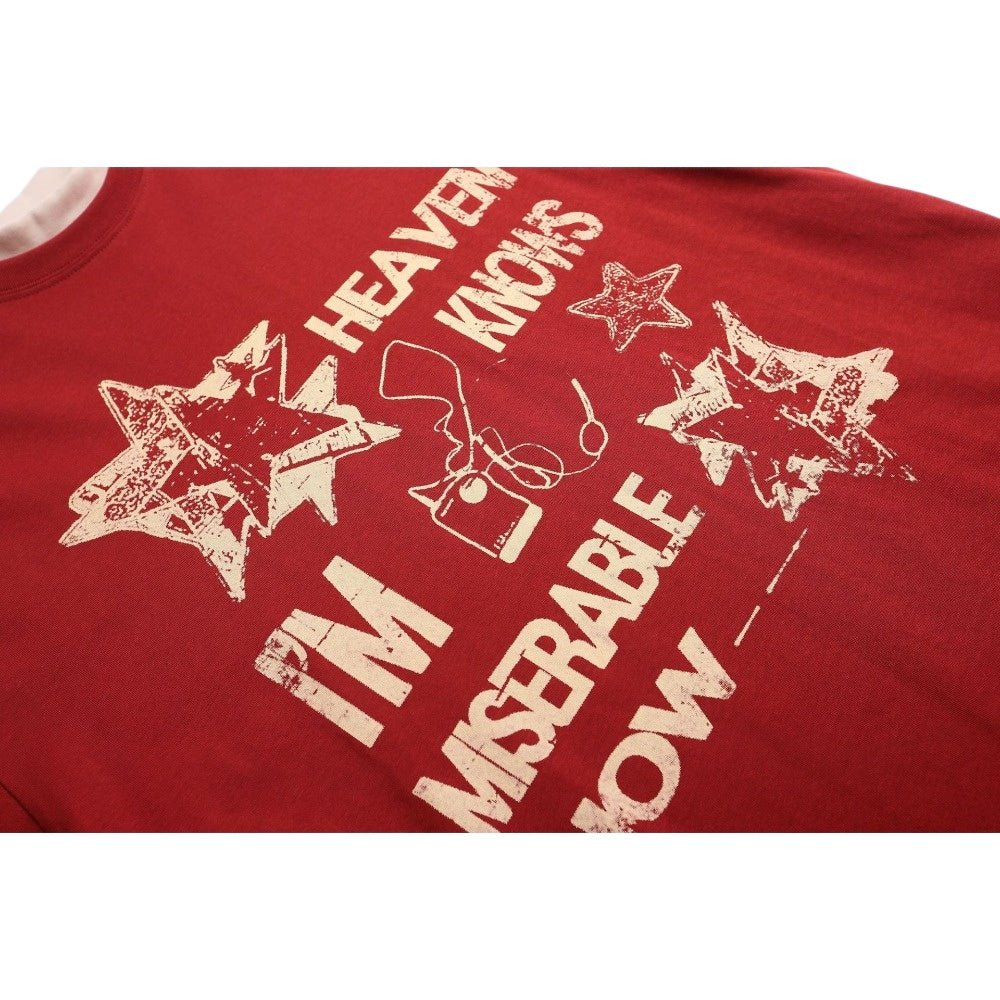 Retro Letter Print Fake Two - piece Shirt - Thrashink