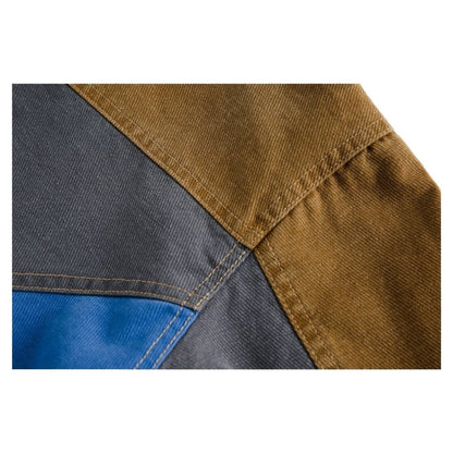 Retro Multi - color Patchwork Contrast Jacket - Thrashink