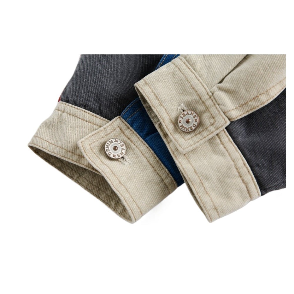 Retro Multi - color Patchwork Contrast Jacket - Thrashink