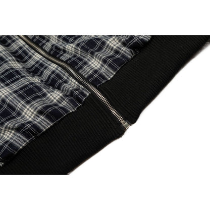 Retro Plaid Patchwork Fake Two - piece Jacket - Thrashink