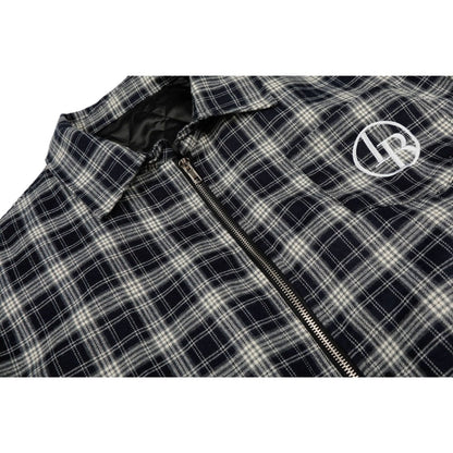 Retro Plaid Patchwork Fake Two - piece Jacket - Thrashink