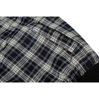 Retro Plaid Patchwork Fake Two - piece Jacket - Thrashink