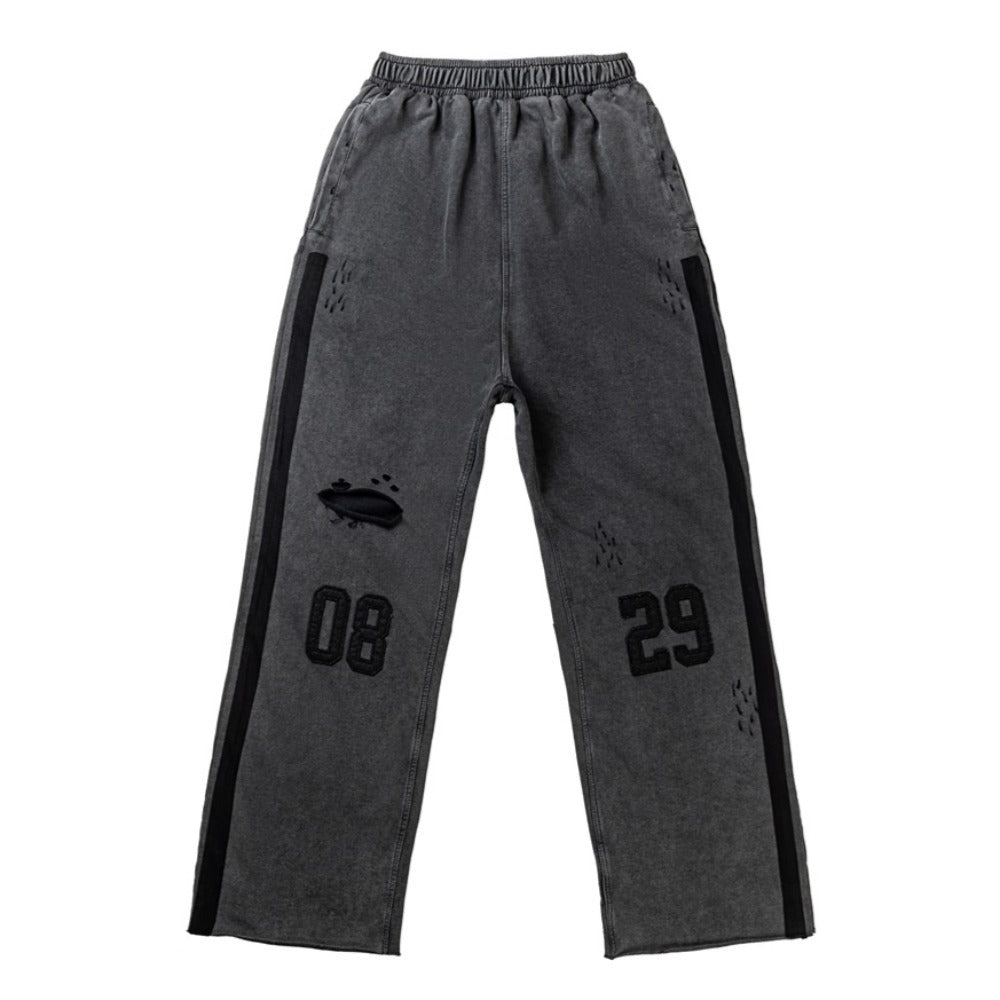 Retro Side - Striped Sports Sweatpants - Thrashink