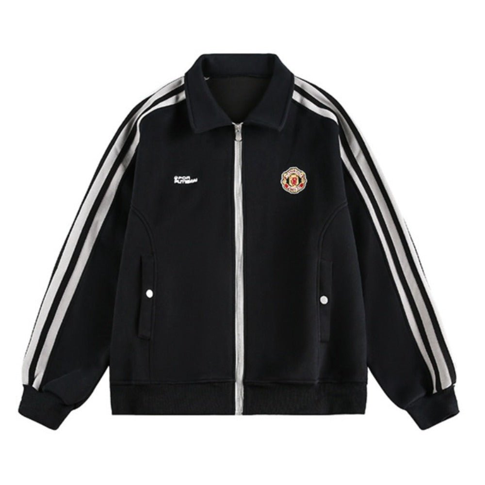 Retro Stripe Track Jacket - Thrashink