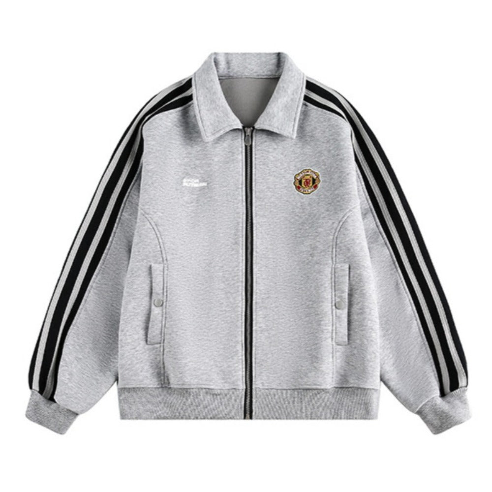 Retro Stripe Track Jacket - Thrashink