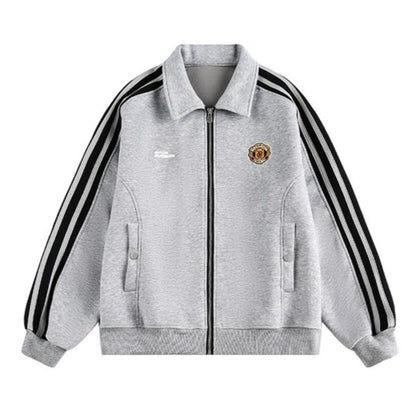 Retro Stripe Track Jacket - Thrashink