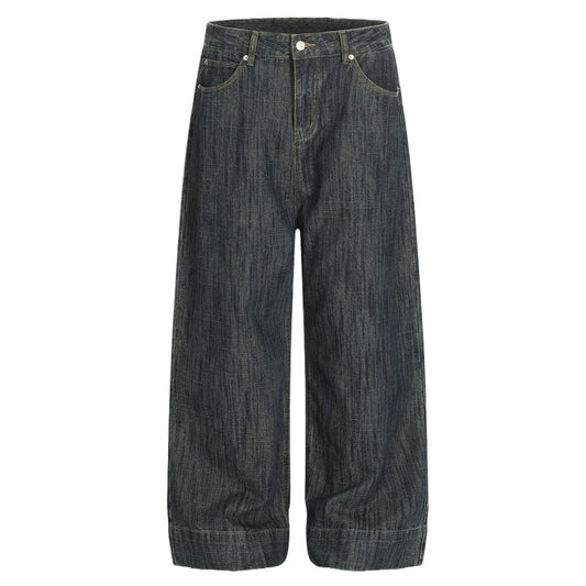 Retro Striped Straight Leg Jeans - Thrashink