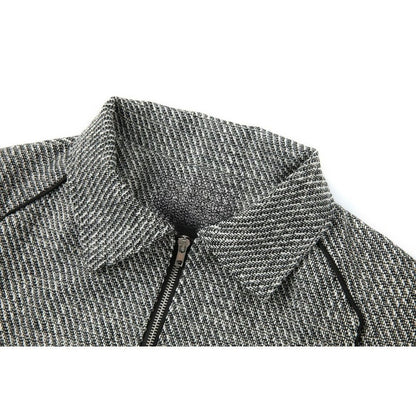 Retro Woven Lapel Jacket - Thrashink