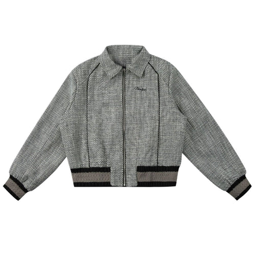 Retro Woven Lapel Jacket - Thrashink