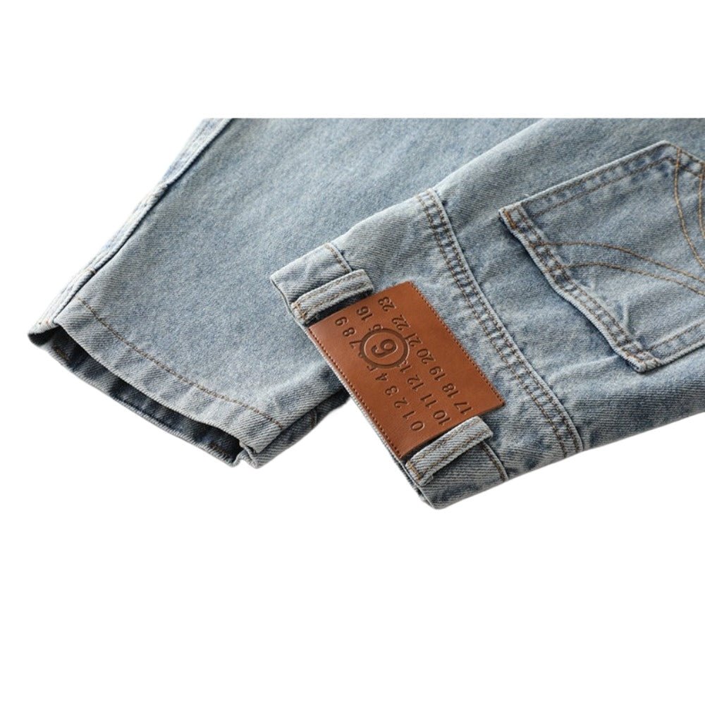 Reverse - split Washed Denim Jacket - Thrashink