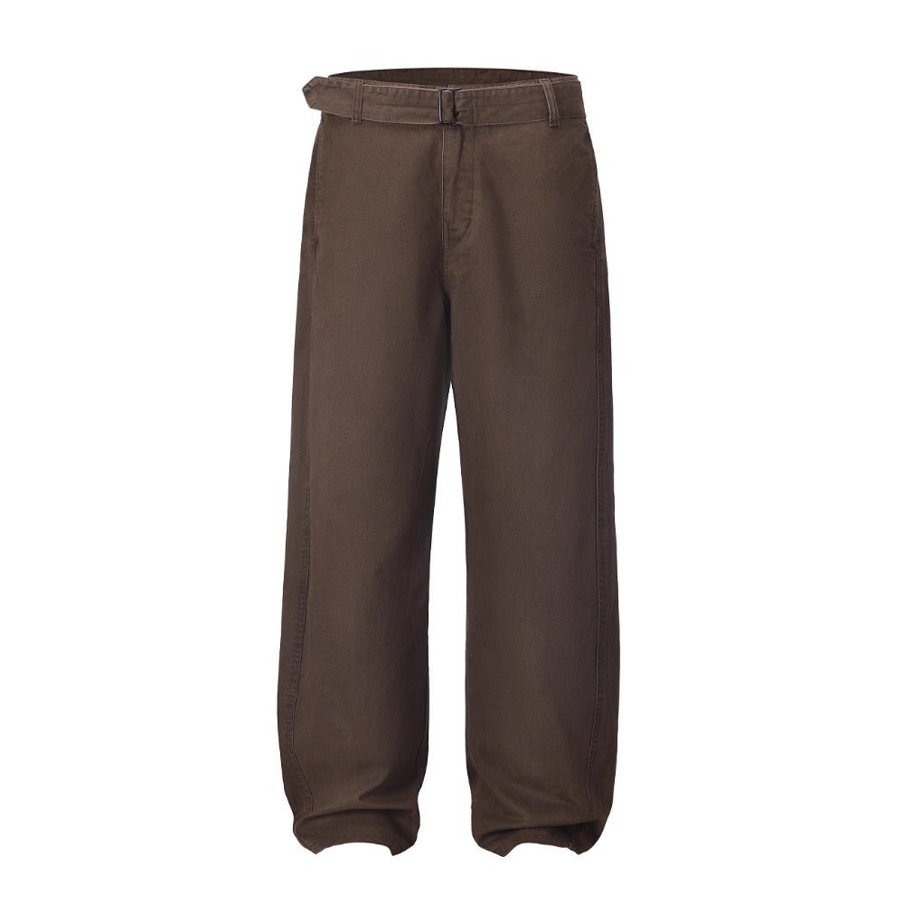 Ribbon Washed Casual Trousers - Thrashink