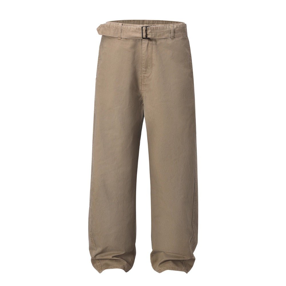 Ribbon Washed Casual Trousers - Thrashink