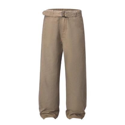Ribbon Washed Casual Trousers - Thrashink