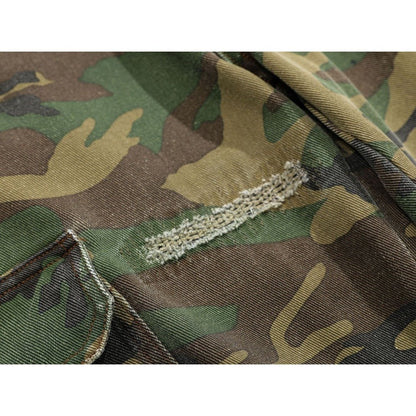 Ripped Camou Cargo Utility Pants - Thrashink