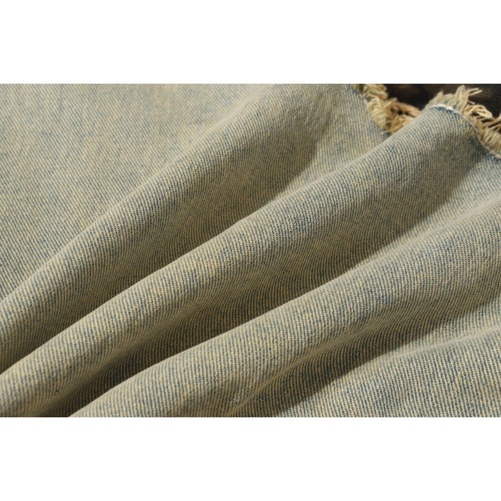 Ripped Leopard Jeans - Thrashink