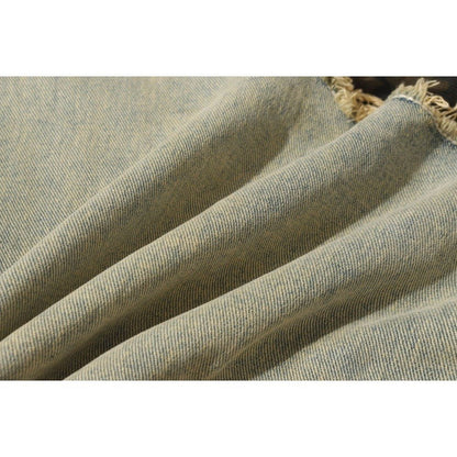 Ripped Leopard Jeans - Thrashink