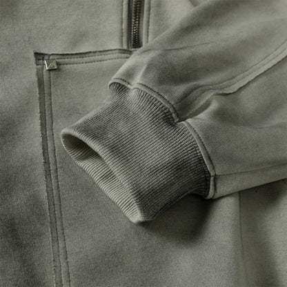 Riveted Washed Hooded Jacket - Thrashink