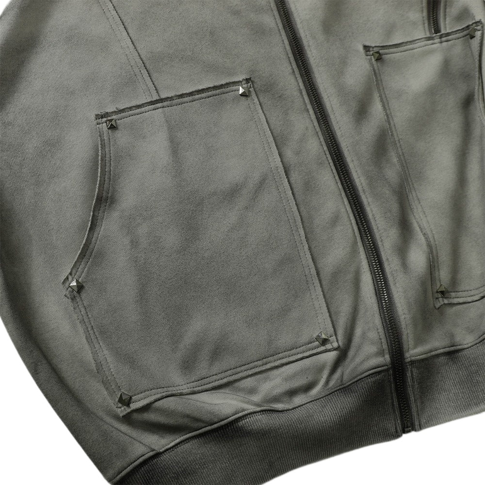 Riveted Washed Hooded Jacket - Thrashink