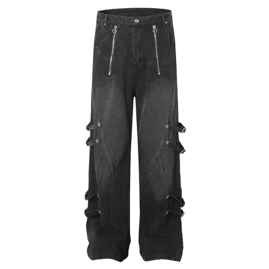 RO Style Strap Punk Jeans - Thrashink