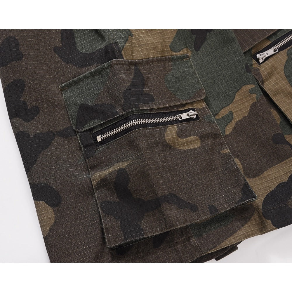 RO Washed Camo Cargo Shorts - Thrashink
