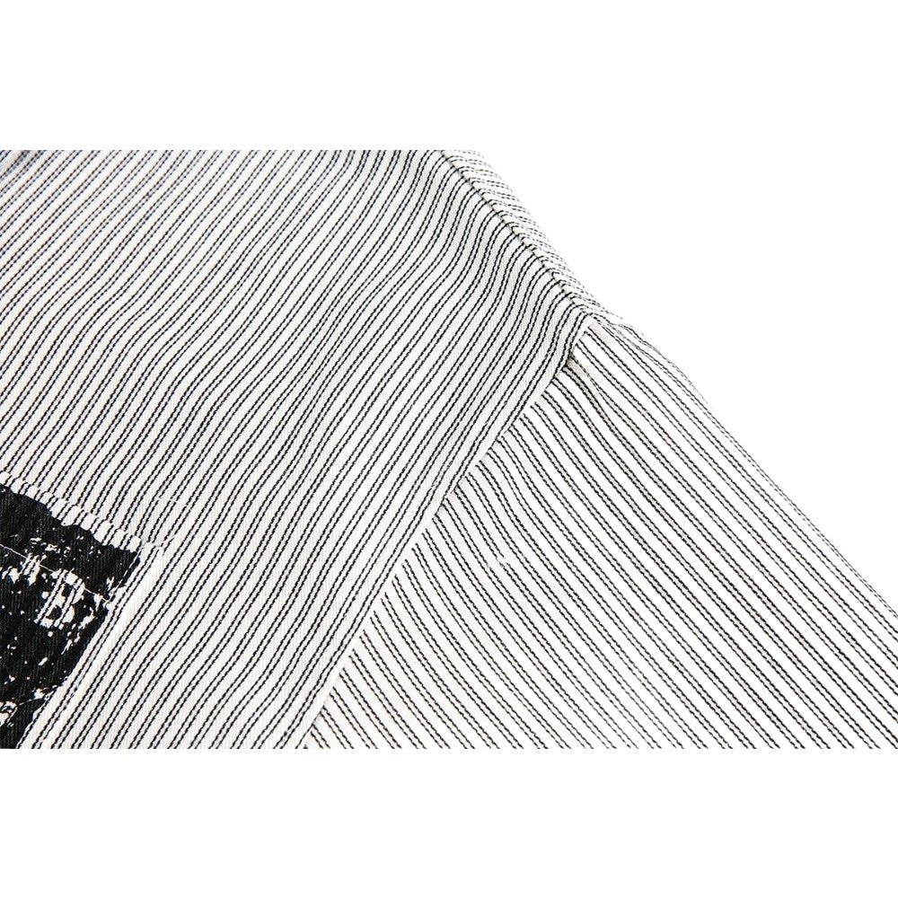 Rocker Print Stripe Shirt - Thrashink