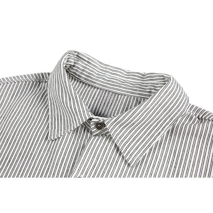 Rocker Print Stripe Shirt - Thrashink